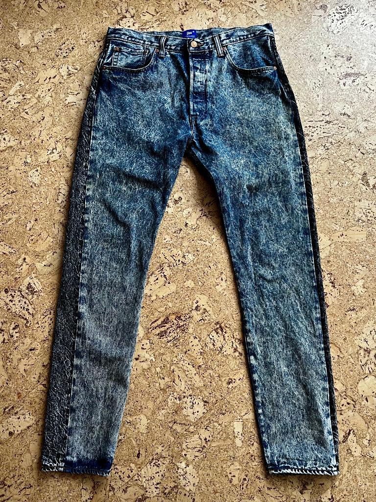 Patta x Levi's 501CT acid wash jeans, Ophalen of Verzenden, Zo goed als nieuw, Blauw, W33 - W34 (confectie 48/50)
