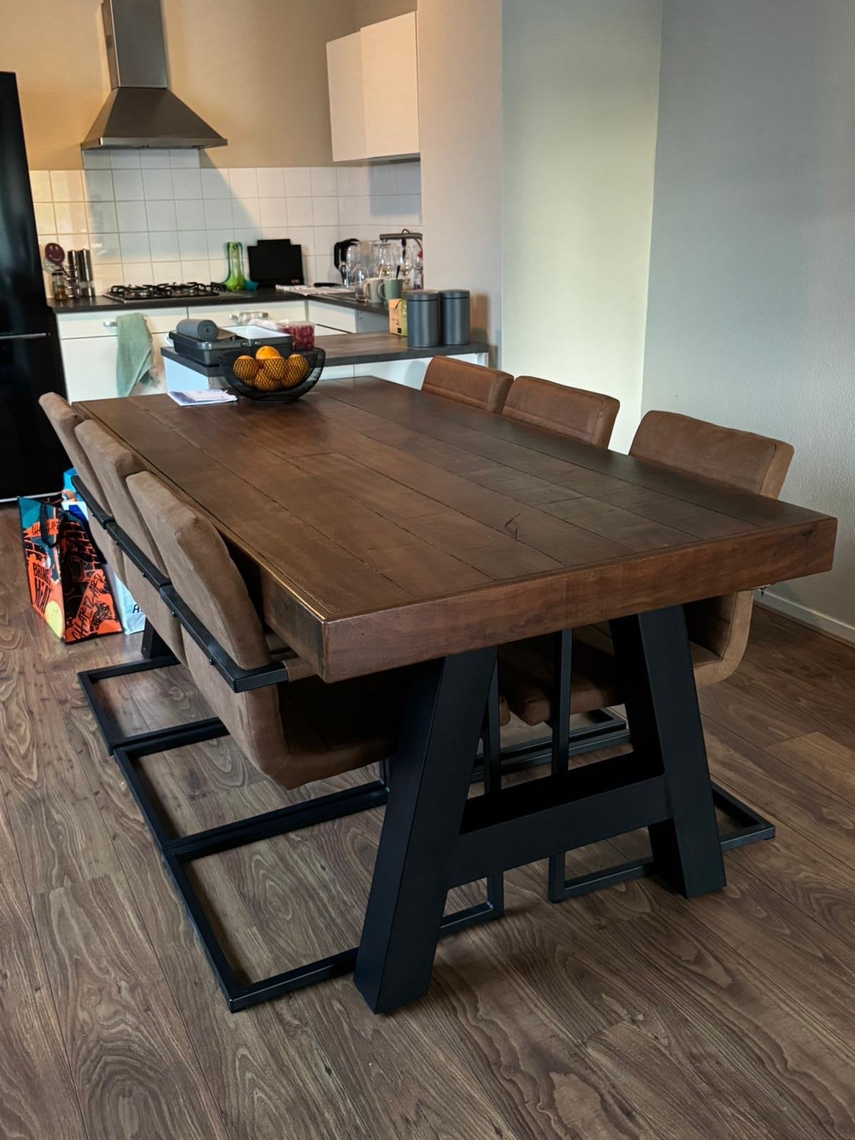 Betaalbare massief houten eettafel op maat | t/m 400 cm, Vijf personen of meer, Rechthoekig, Overige houtsoorten, Nieuw