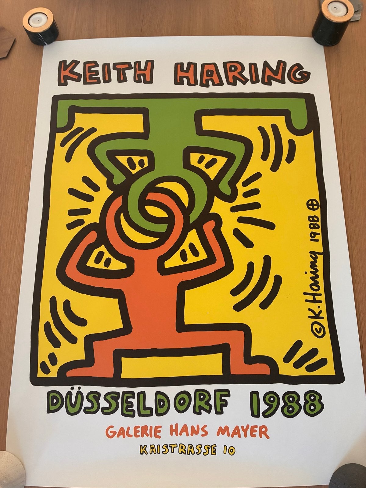 Keith Haring Düsseldorf 1988 Tentoonstellingsposter, Ophalen of Verzenden