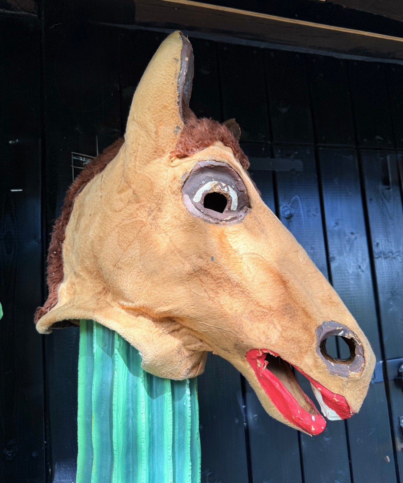 Levensgroot Oud Papier Maché Paardenhoofd, Ophalen of Verzenden