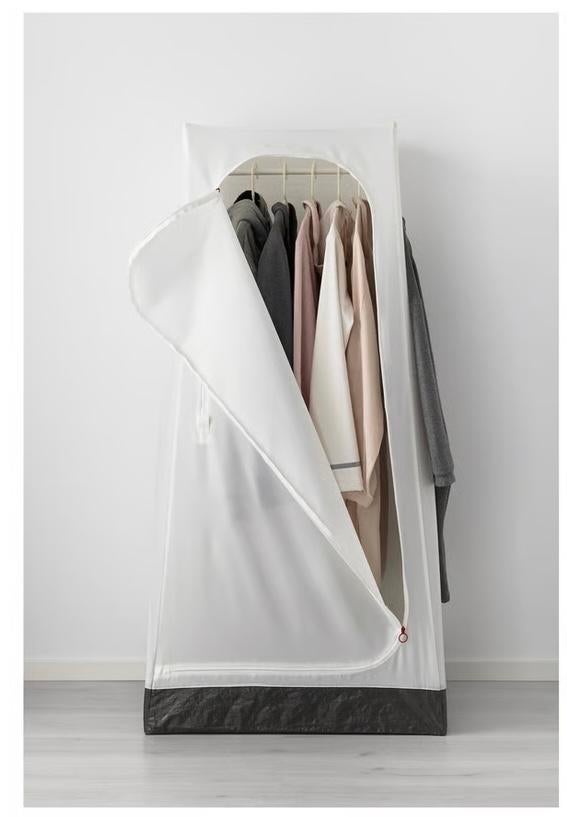 2 voor 15 euro. Ikea VUKU Kledingkast, wit, 74x51x149 cm, Kunststof, Gebruikt, 100 tot 150 cm, Met hangruimte