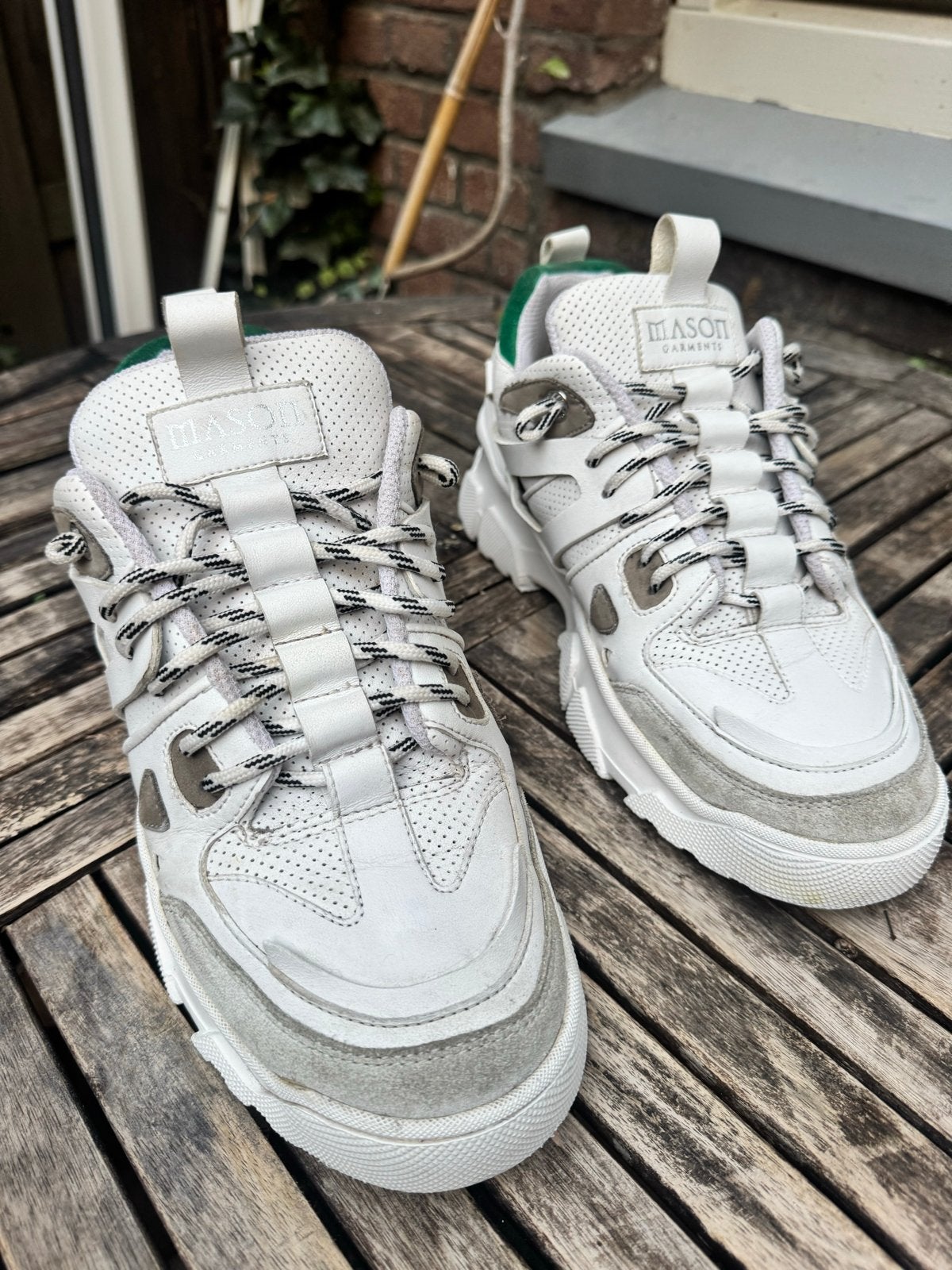 ZGAN Mason Garments Genova Sneakers Maat 44 Wit NP 425 euro, Wit, Ophalen of Verzenden, Sneakers of Gympen, Zo goed als nieuw