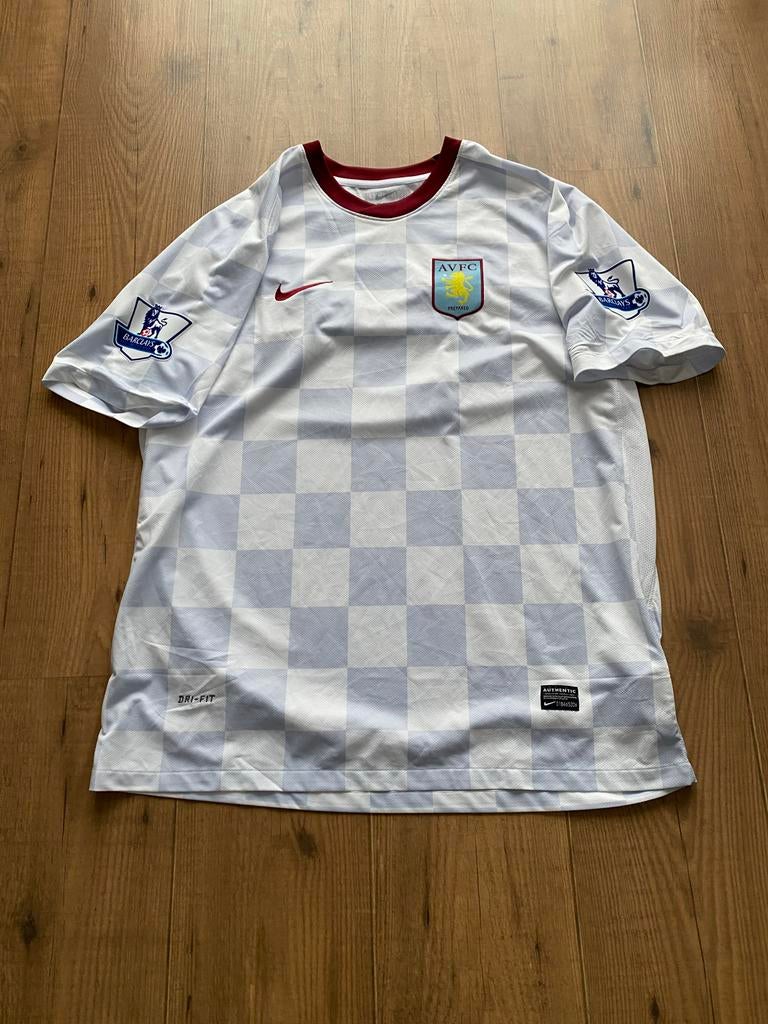 Aston Villa uitshirt 2011/2012 - Premier League patches, Ophalen of Verzenden, Zo goed als nieuw, Wit, Voetbal