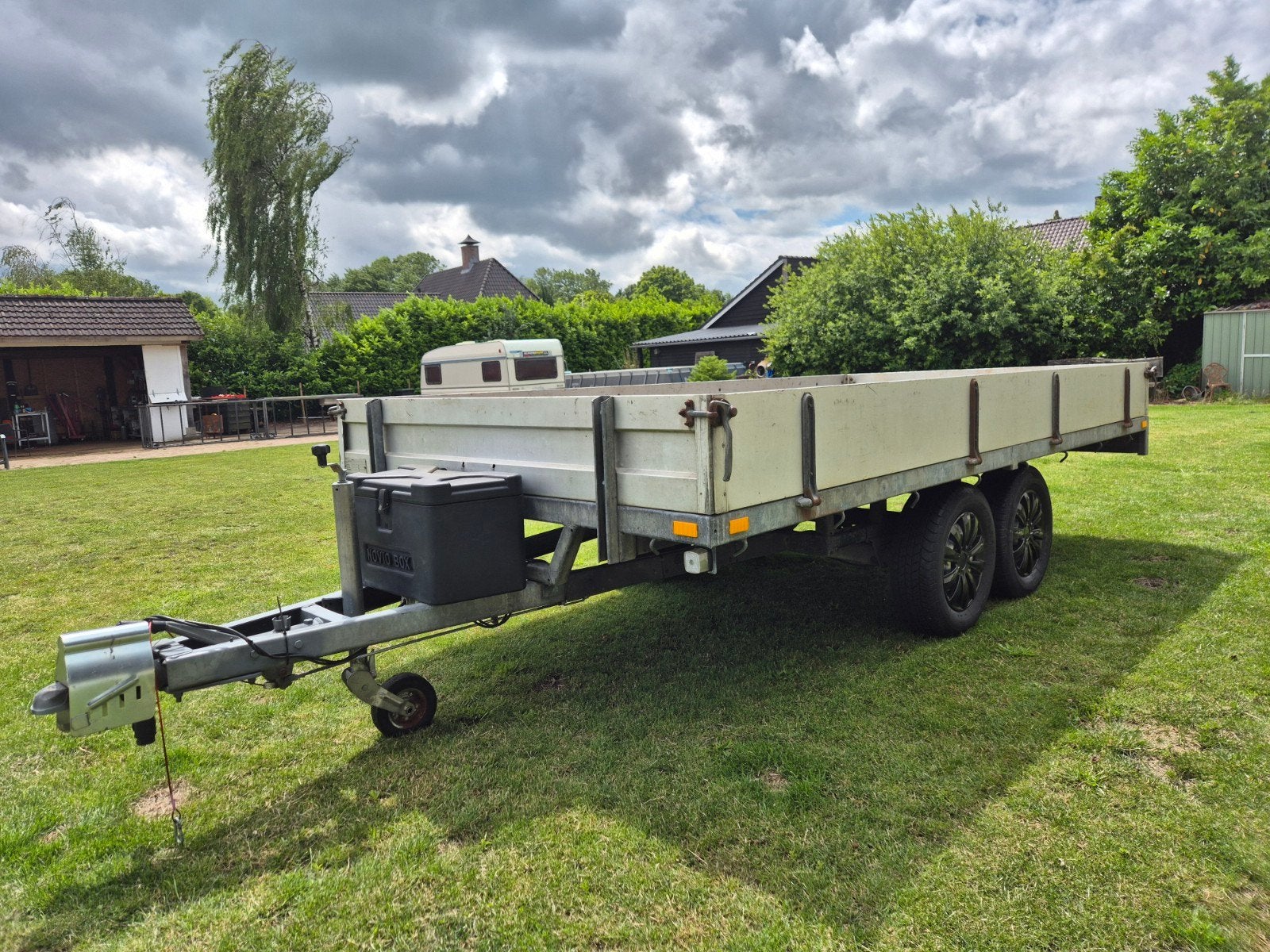 Aanhangwagen tandemasser 400 x 200 2000 kilo, Auto diversen, Aanhangers en Bagagewagens, Ophalen, Gebruikt
