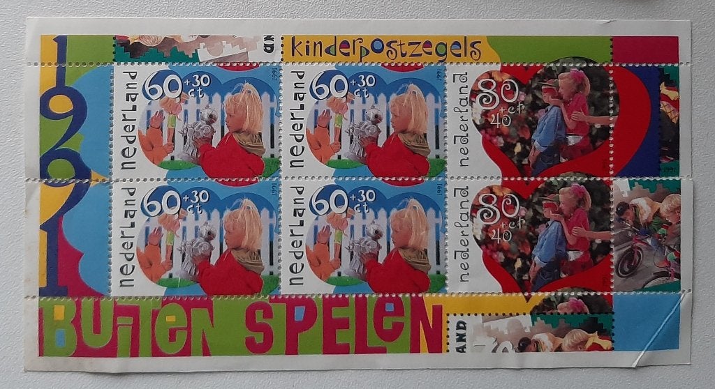 Kinderpostzegels 1991 Buiten Spelen blok NVPH 1486 Postfris, Ophalen, Postfris