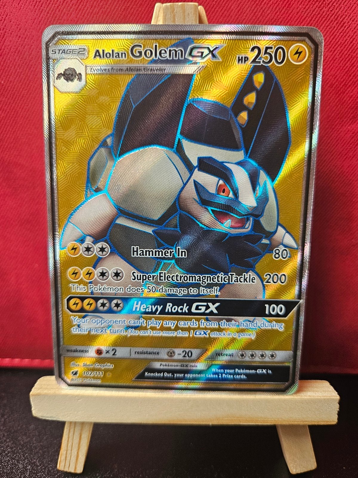 Alolan Golem GX #102, Ophalen of Verzenden, Zo goed als nieuw, Losse kaart