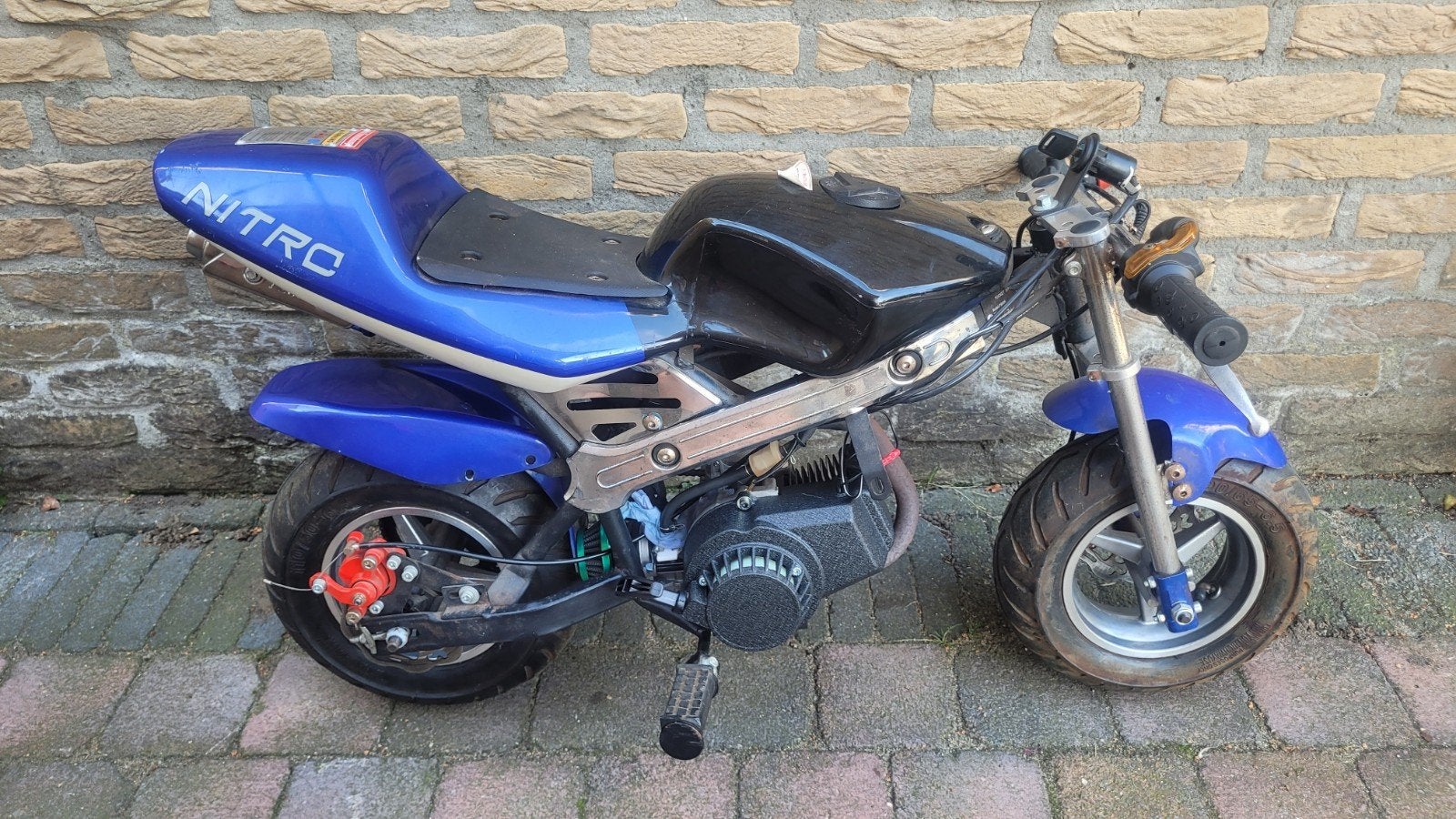 Nitro Pocketbike - Blauw/Zwart, Ophalen, Gebruikt, Overige typen, Nitro