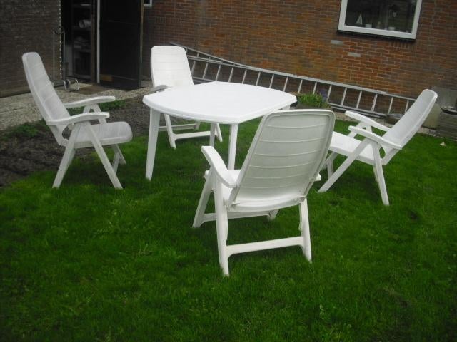 tuinset merk jardin, Ophalen, 4 zitplaatsen, Kunststof, Gebruikt