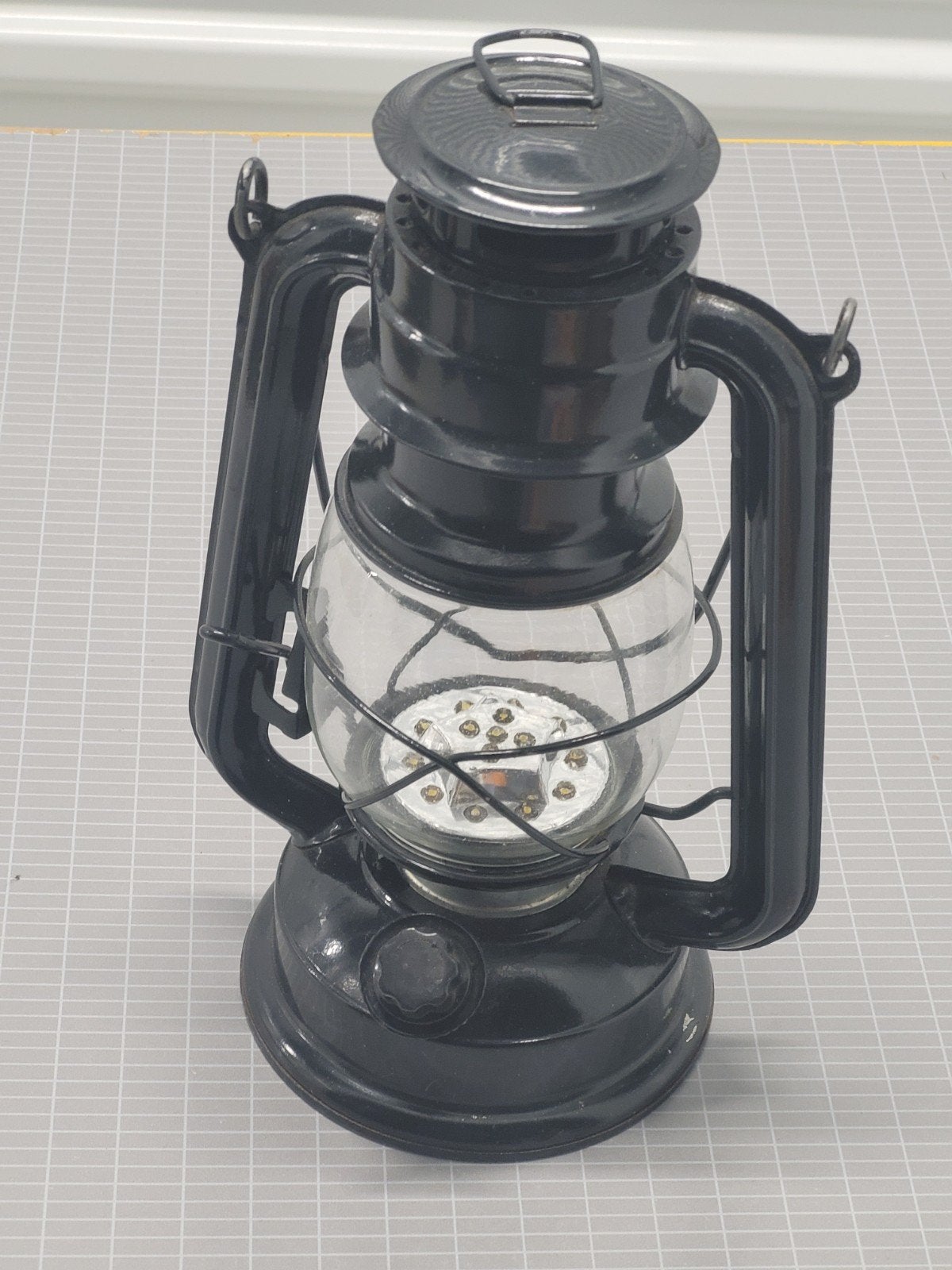 Vintage metalen olielamp stijl LED Lantaarn, Ophalen of Verzenden, Zo goed als nieuw