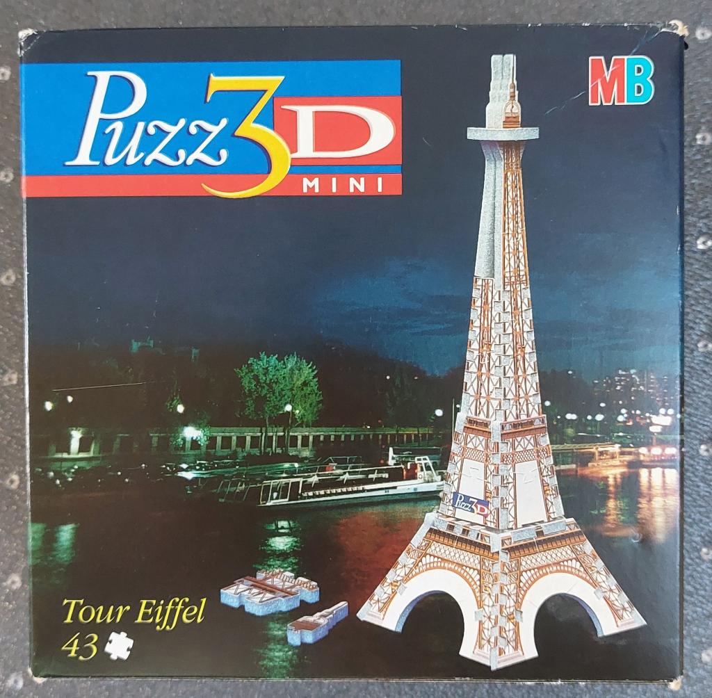 3d puzzel Eiffeltoren, 43 stukjes, Hobby en Vrije tijd, Denksport en Puzzels, Ophalen, Minder dan 500 stukjes, Gebruikt