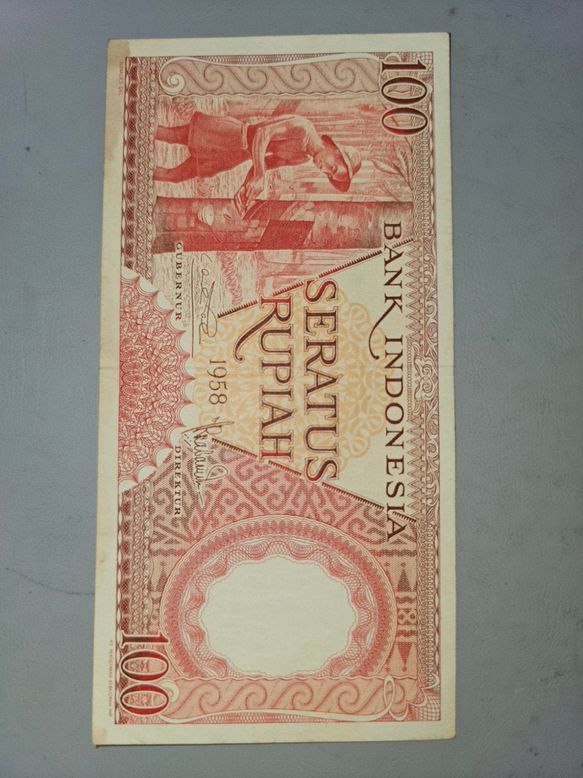 Indonesië 100 Rupiah 1958 Bankbiljet, Verzenden, Zuidoost-Azië, Los biljet