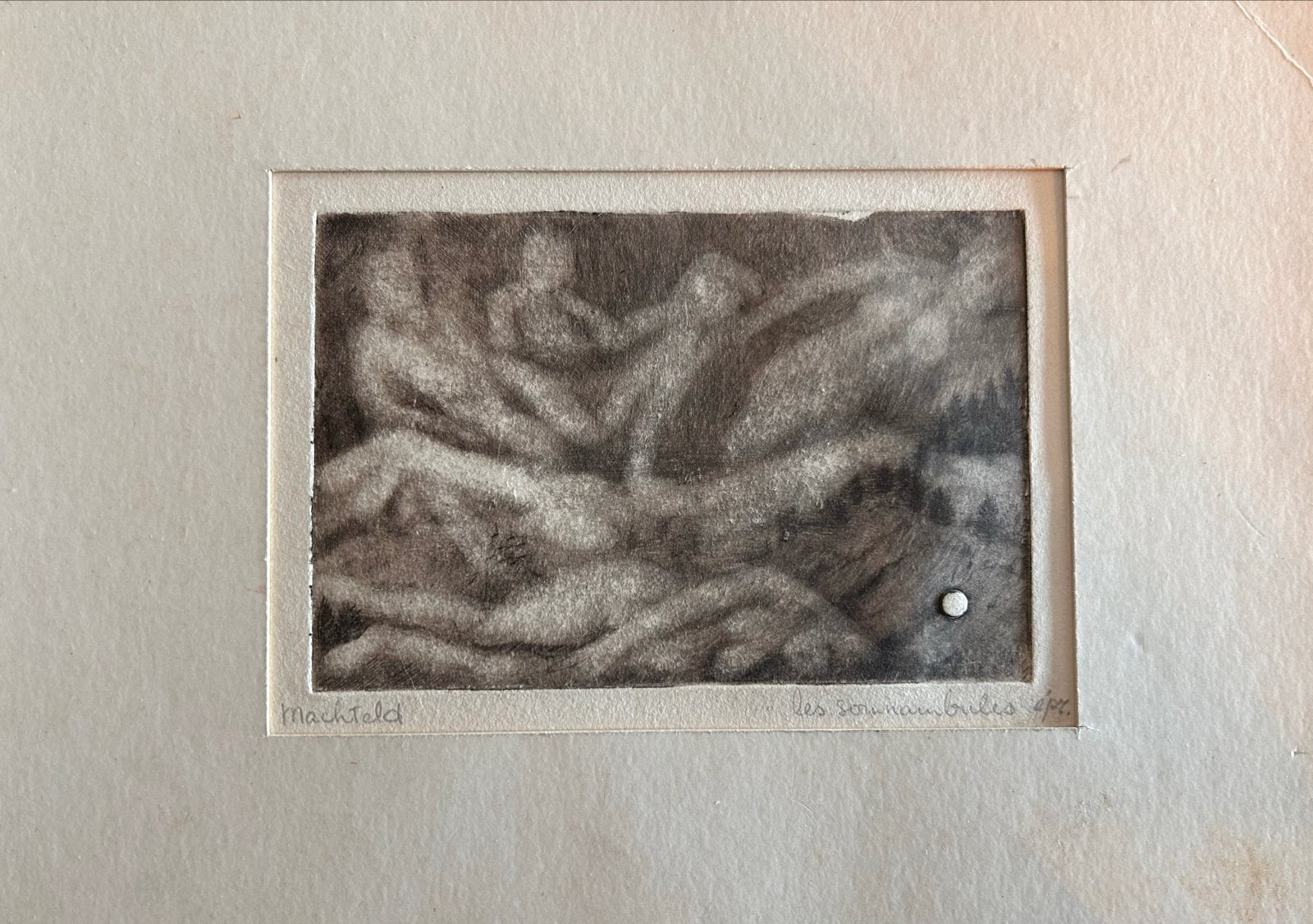 Machteld: Les Somnambules - Ets, gesigneerd, Dagelijks leven, Ophalen of Verzenden, Gesigneerd, 1950 - 1999