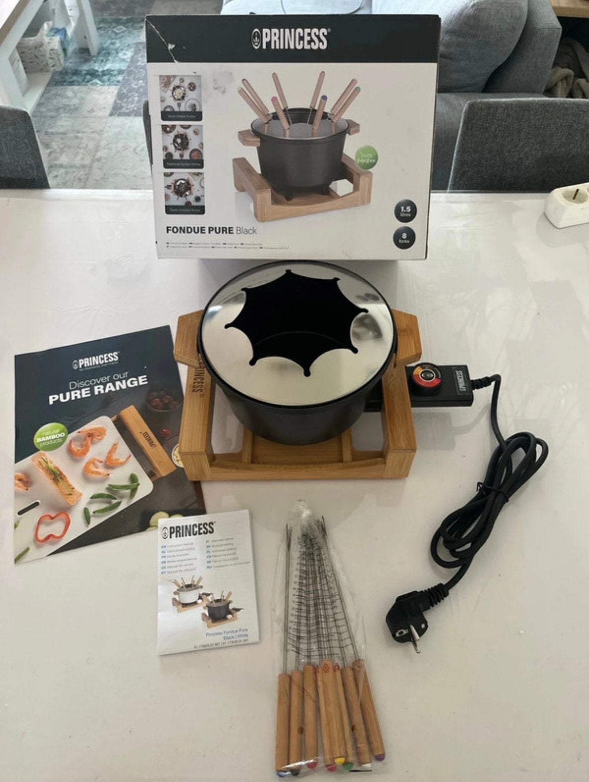Fondue set 8 pers, Ophalen of Verzenden, Nieuw, Elektrisch, Fondueset