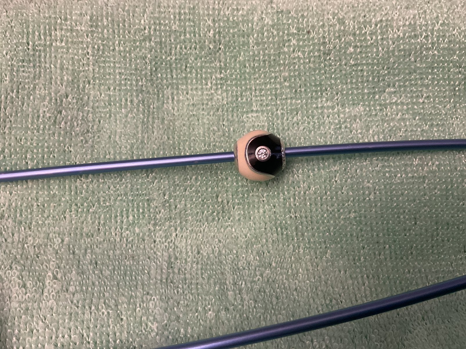 Pandora Bedel Ying en Yang Bedel Met Zirkonia, Verzenden, Zo goed als nieuw, Zilver, Pandora
