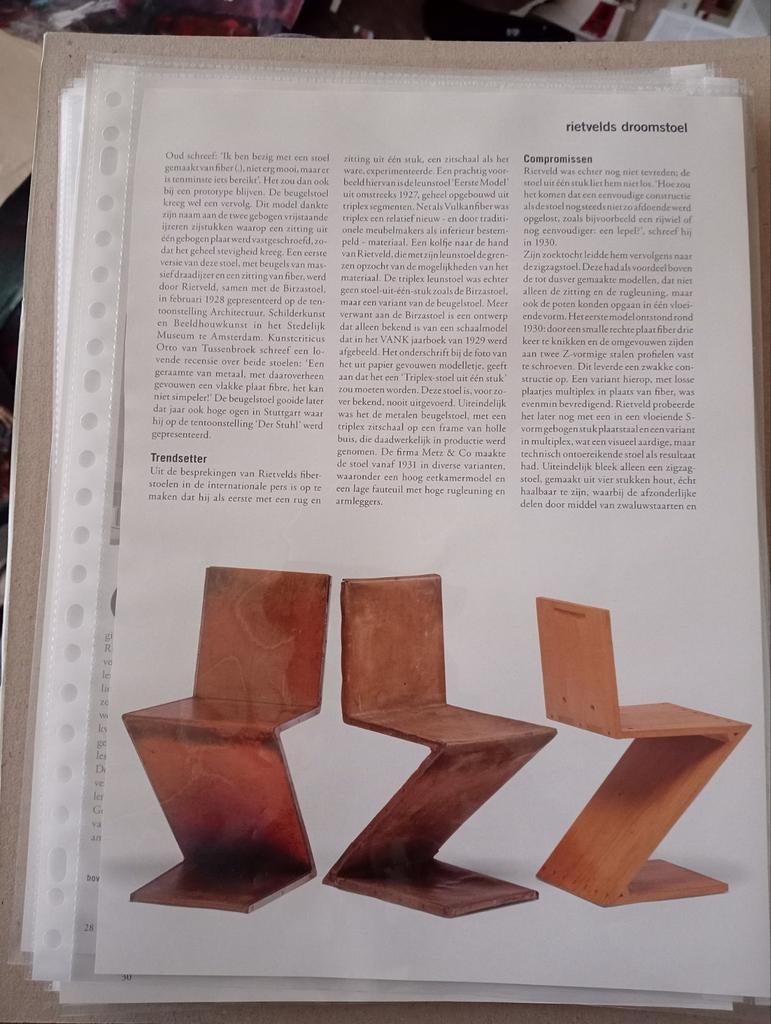 Gerrit Rietveld artikel knipsel archief 48 pagina's, Ophalen of Verzenden