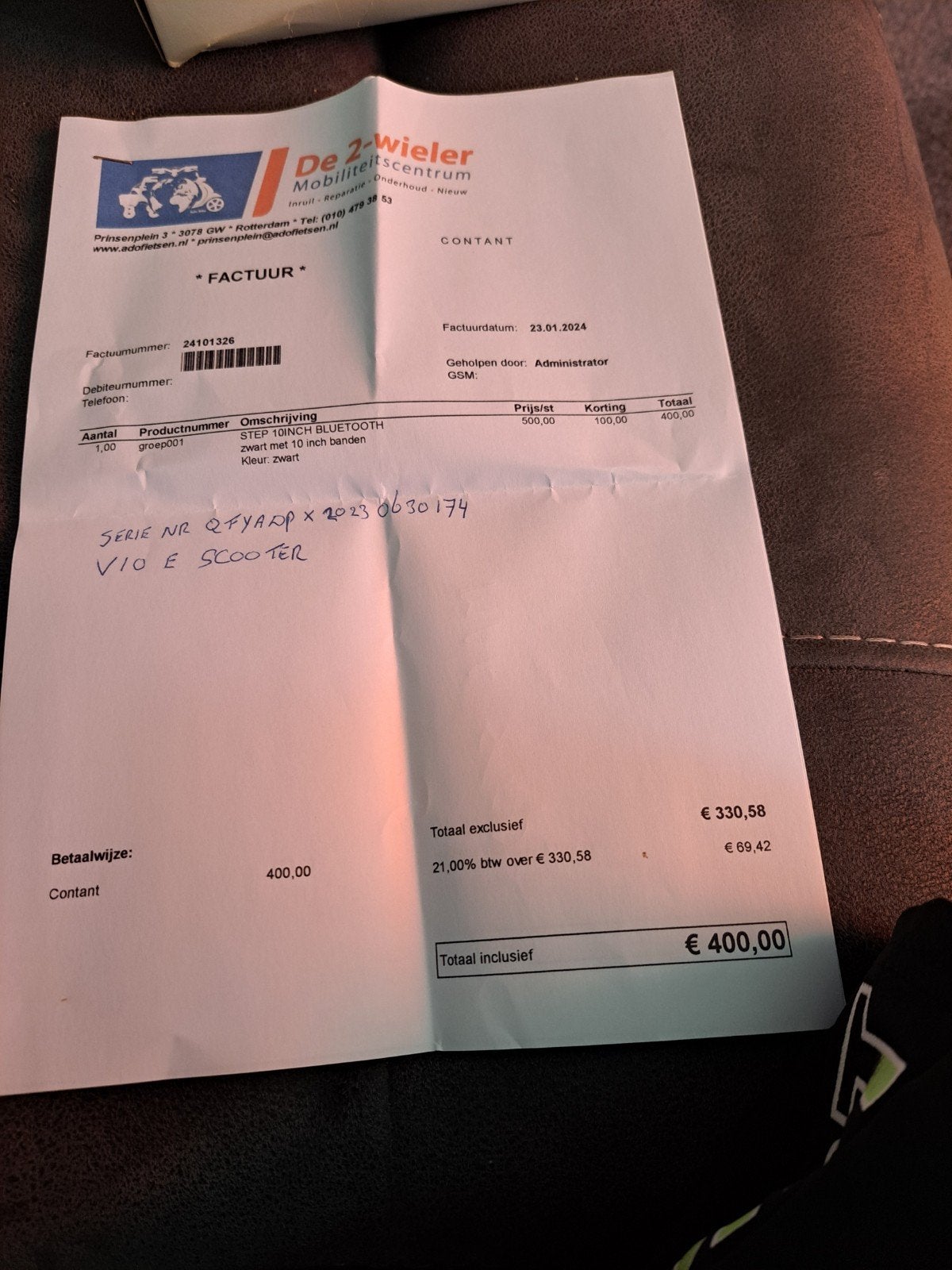 Zo goed als nieuwe VIO E-scooter met Bluetooth, Ophalen