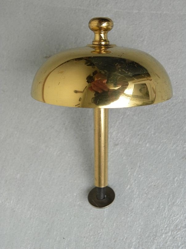 Messing bel op standaard, Antiek en Kunst, Ophalen of Verzenden