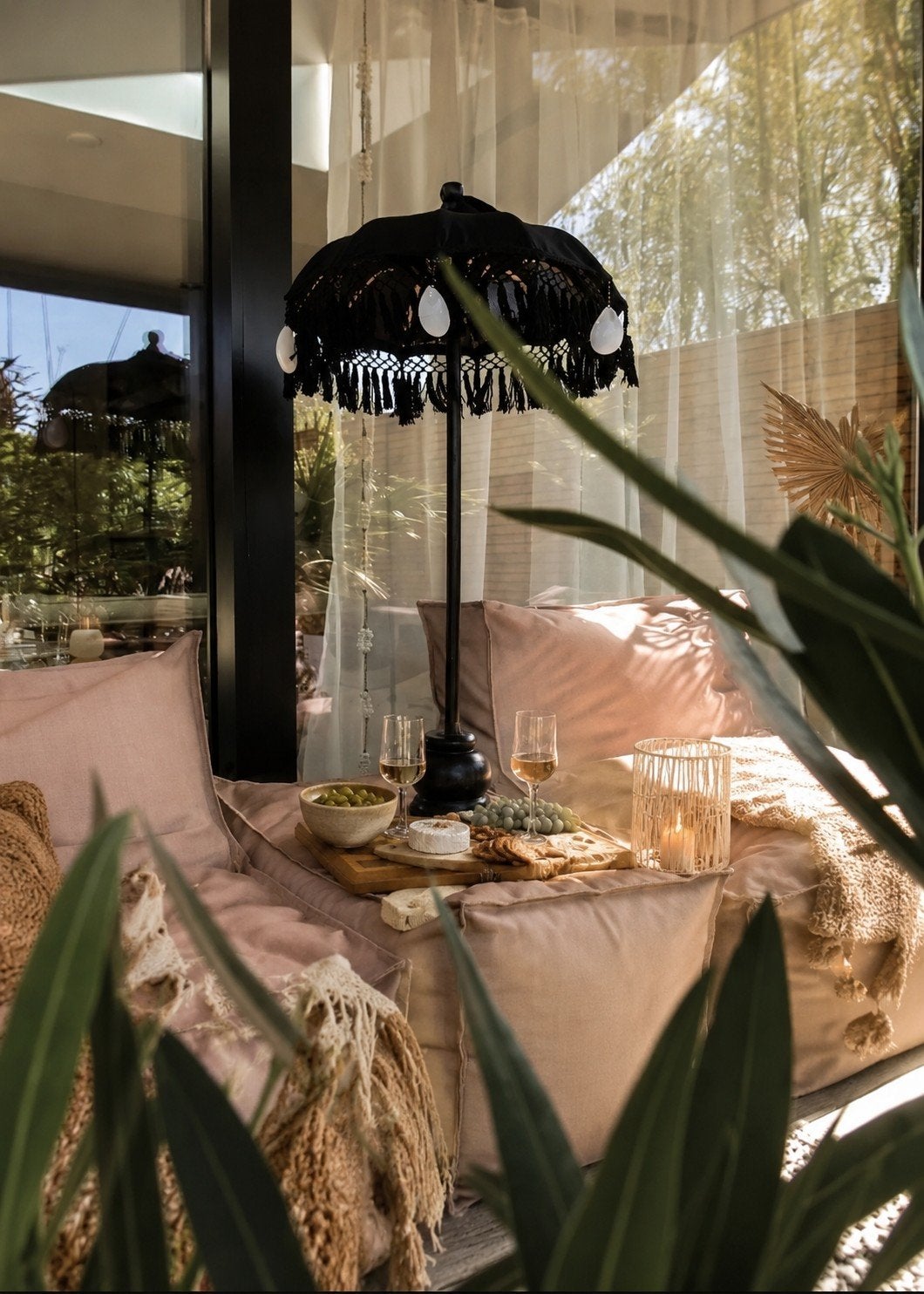 Decoratieve Parasol 85 cm | Ibiza Boho | Zwart, Ophalen, Nieuw