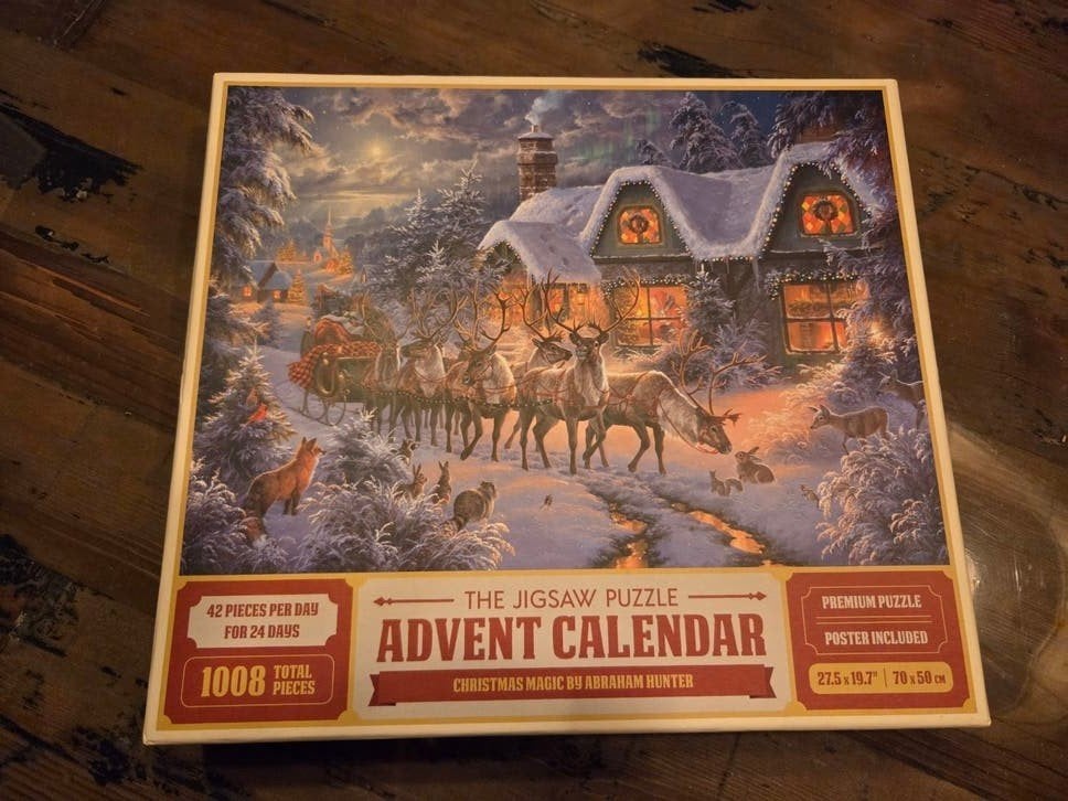 The Jigsaw Puzzle Advent Calendar 1008 stukjes, Ophalen of Verzenden, 500 t/m 1500 stukjes, Zo goed als nieuw, Legpuzzel