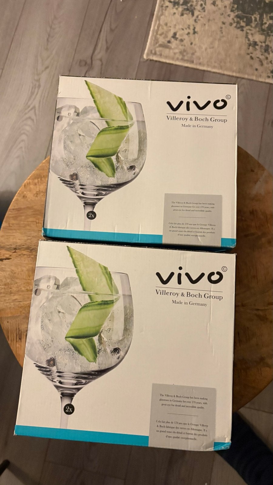 Vivo Villeroy & Boch Gin Tonic Glazen (2x2 stuks), Nieuw, Ophalen of Verzenden, Overige merken, Glas