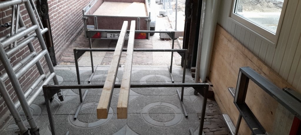 stalen Schragen zeer sterk en veilig om mee te werken, Doe-het-zelf en Verbouw, Ophalen of Verzenden, Gebruikt
