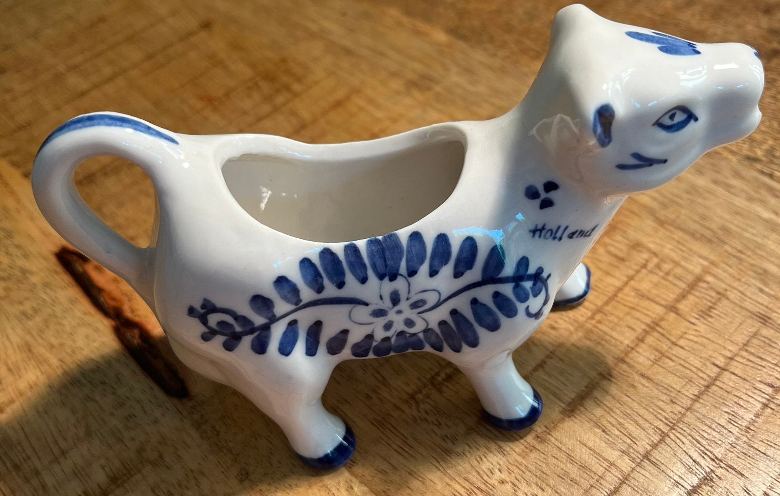Hollands Delfts blauw melkkannetje in de vorm van koe, Antiek en Kunst, Ophalen of Verzenden