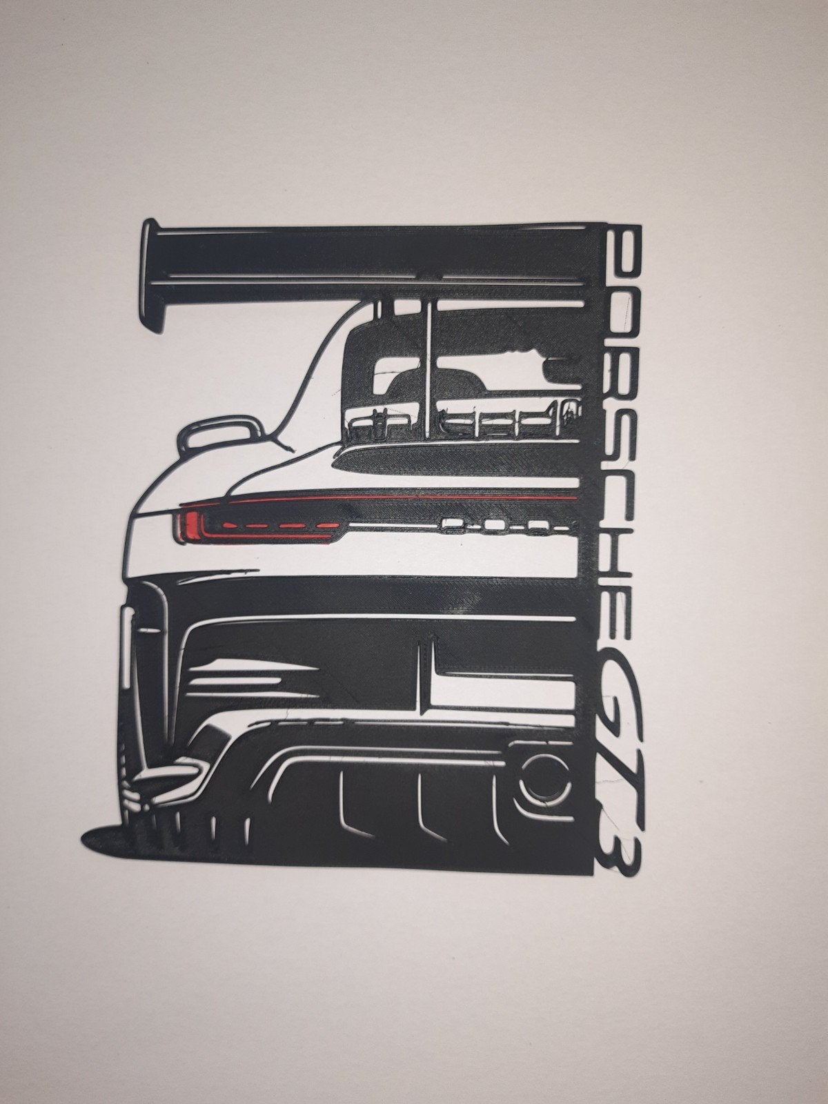 Porsche 911 gt3 RS wall art - silhouet, Antiek en Kunst, Ophalen of Verzenden, Voertuigen