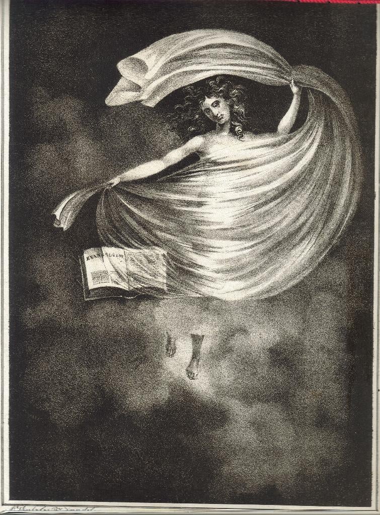 Abraham Vinkeles litho "Evangelium", Ophalen