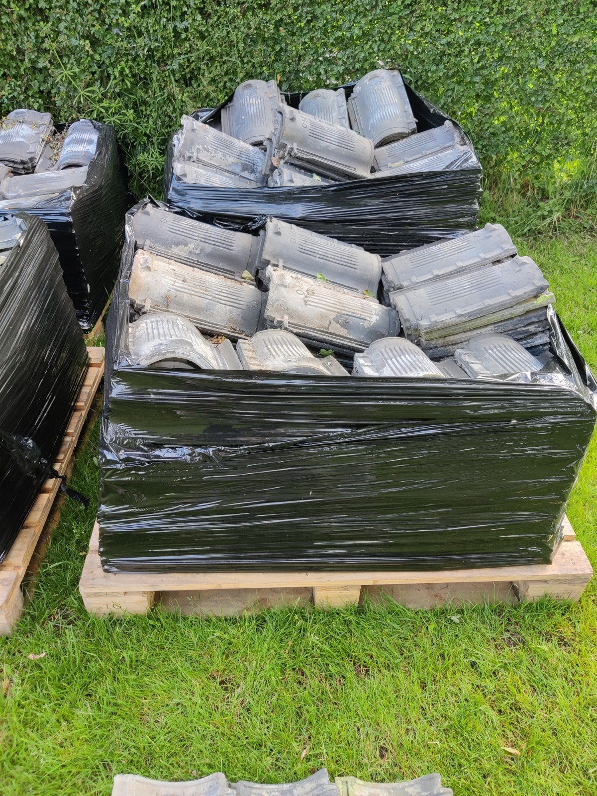 300 stuks O&Z Blauw Gesmoorde OVH Dakpannen, Gebruikt, Steen of Klei, Blauw, Ophalen of Verzenden