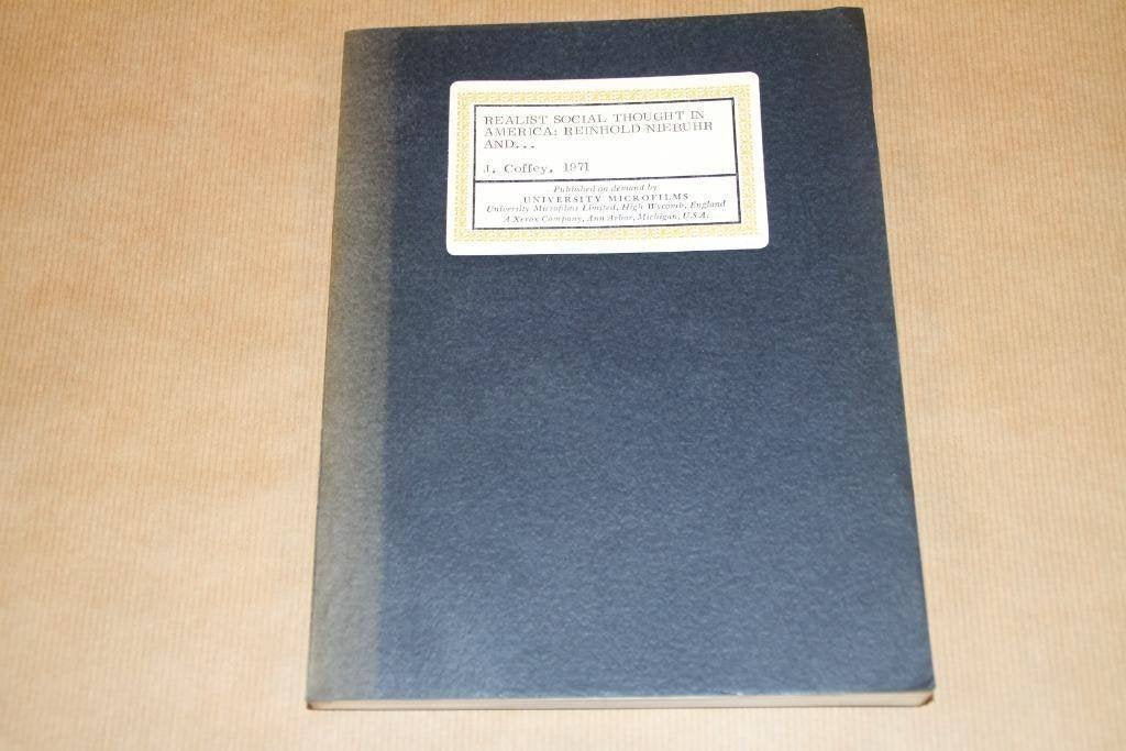 Realist social thought in America - J. Coffey [facsimile], Boeken, Ophalen of Verzenden, Gelezen, Noord-Amerika