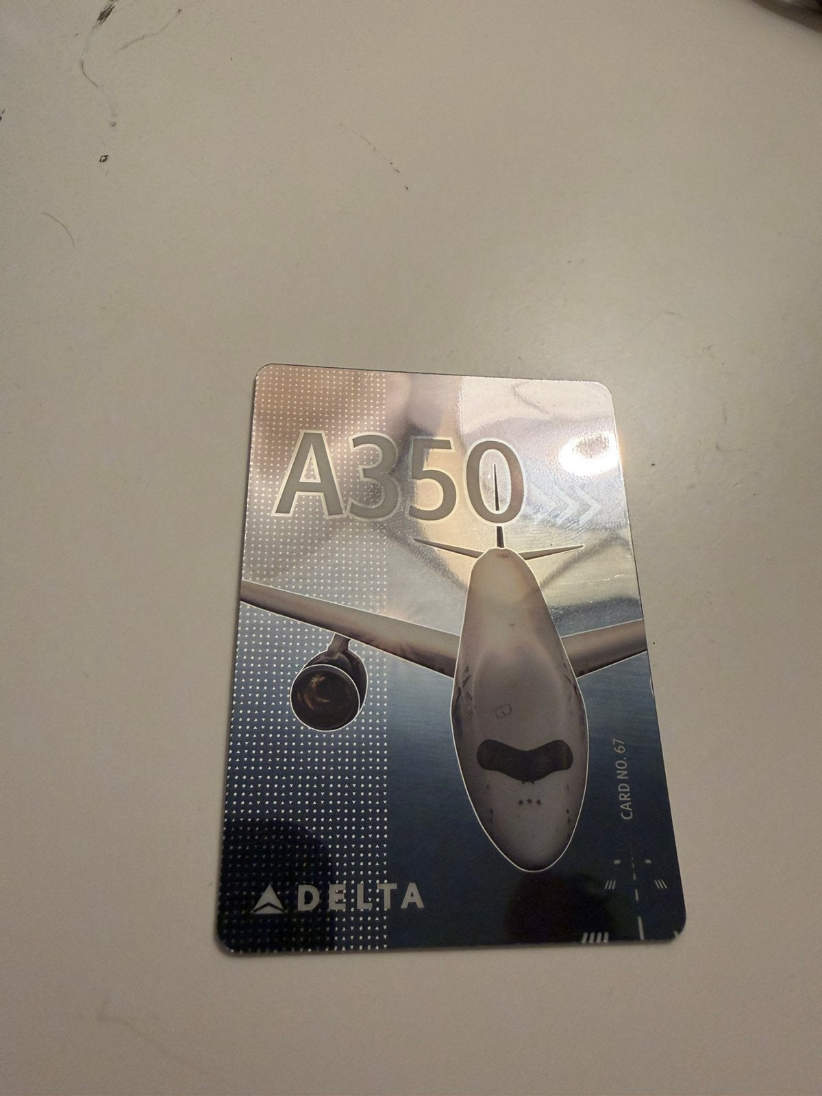 DELTA TRADING CARD 67 A350, Ophalen, Zo goed als nieuw, Kaart, Foto of Prent