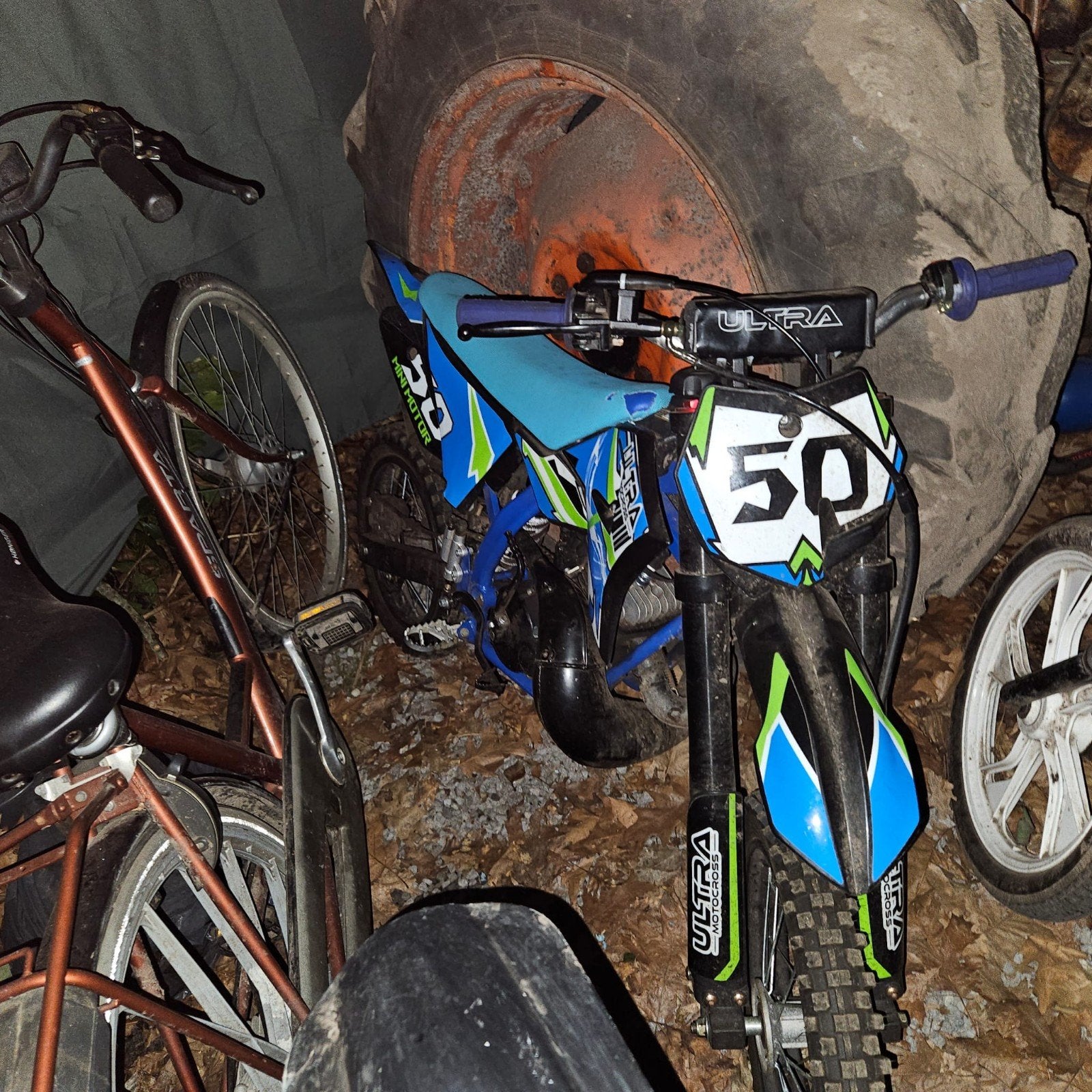 Ultra 50cc Crossmotor - Goed werkend, achterband lek, Ophalen, Gebruikt, Overige merken