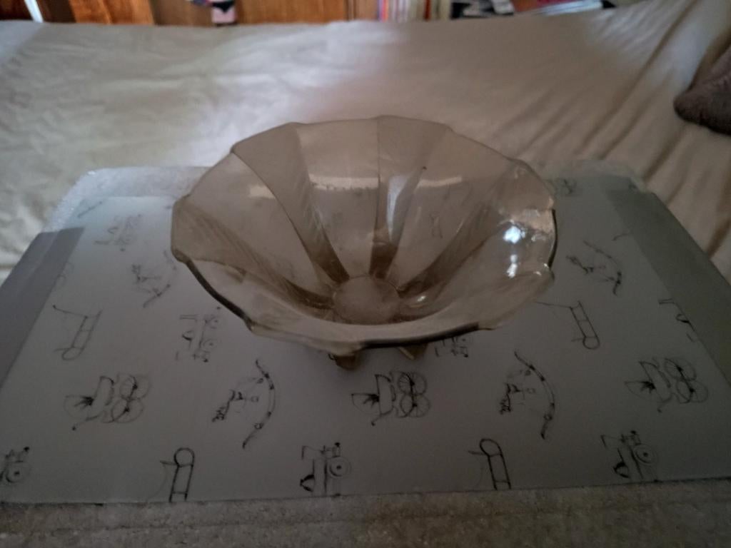 Art Deco Rookglas Schaaltje - Vintage Design, Antiek en Kunst, Antiek | Glas en Kristal, Ophalen of Verzenden