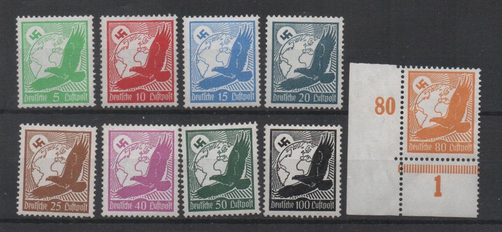 C428 Deutsches Reich 529/37 postfris Vogels, Postzegels en Munten, Verzenden, Duitse Keizerrijk, Postfris