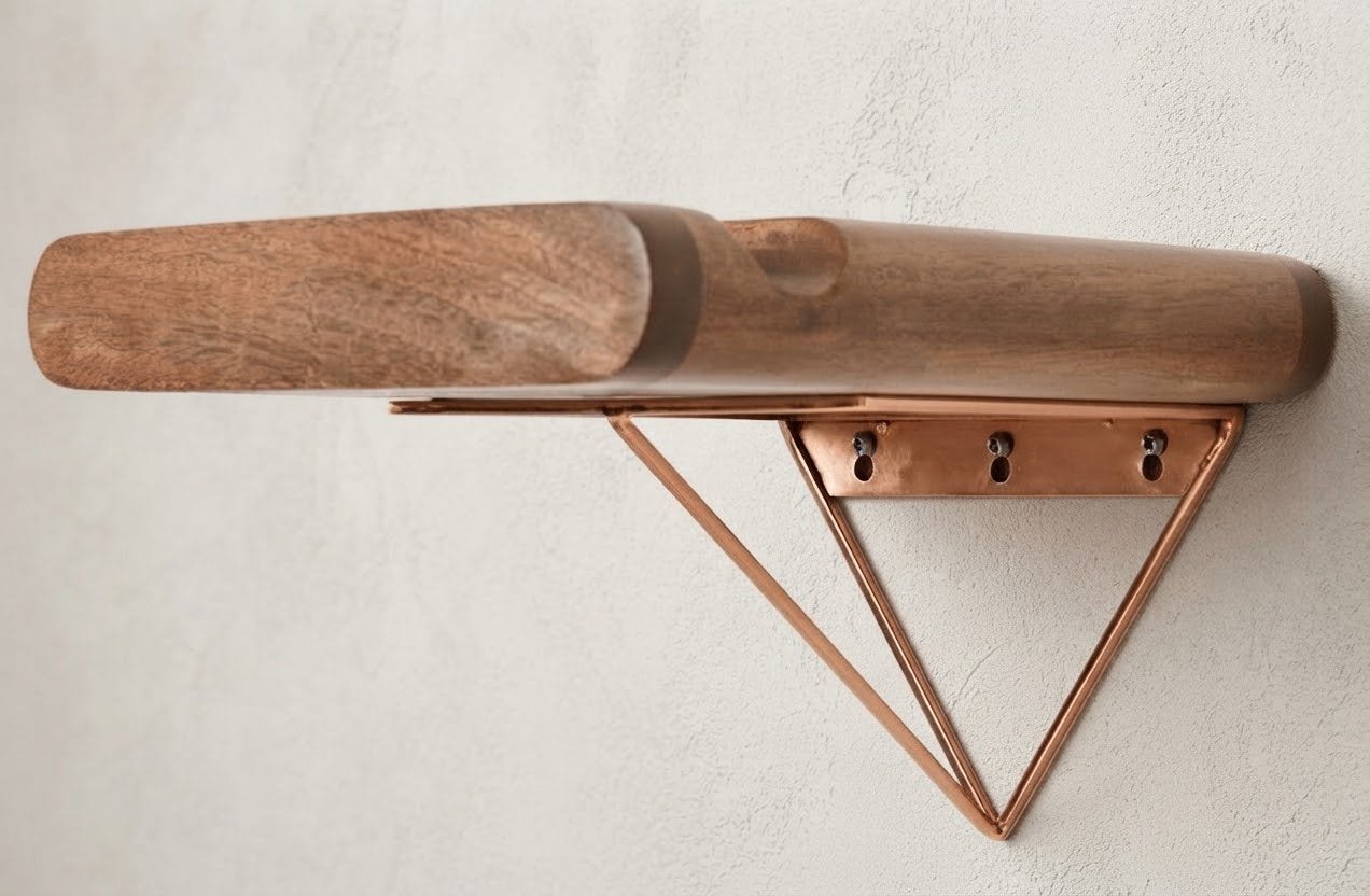 Wooden Wall Bicycle Rack – Rose Gold, Huis en Inrichting, Ophalen of Verzenden, Zo goed als nieuw, Overige typen, Minder dan 100 cm
