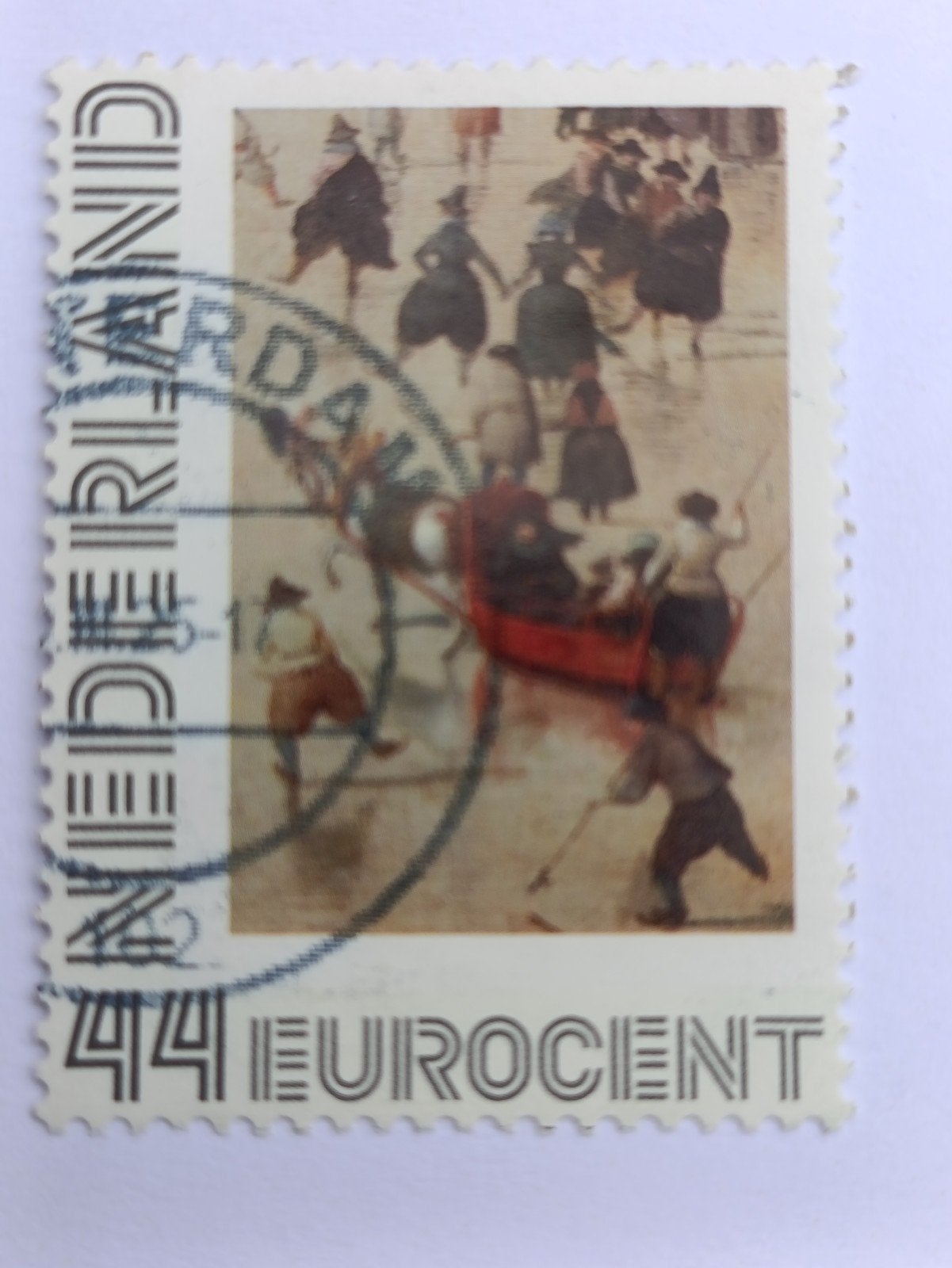 Persoonlijke postzegel Anton Pieck gestempeld, Postzegels en Munten, Ophalen of Verzenden, Na 1940, Gestempeld