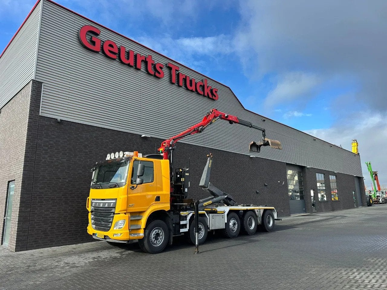 Ginaf X6 5250 CSE 10X4PALFINGER HAAKARMSYSTEM / ABROLLKIPPER, Euro 6, Geel, Bedrijf, Diesel