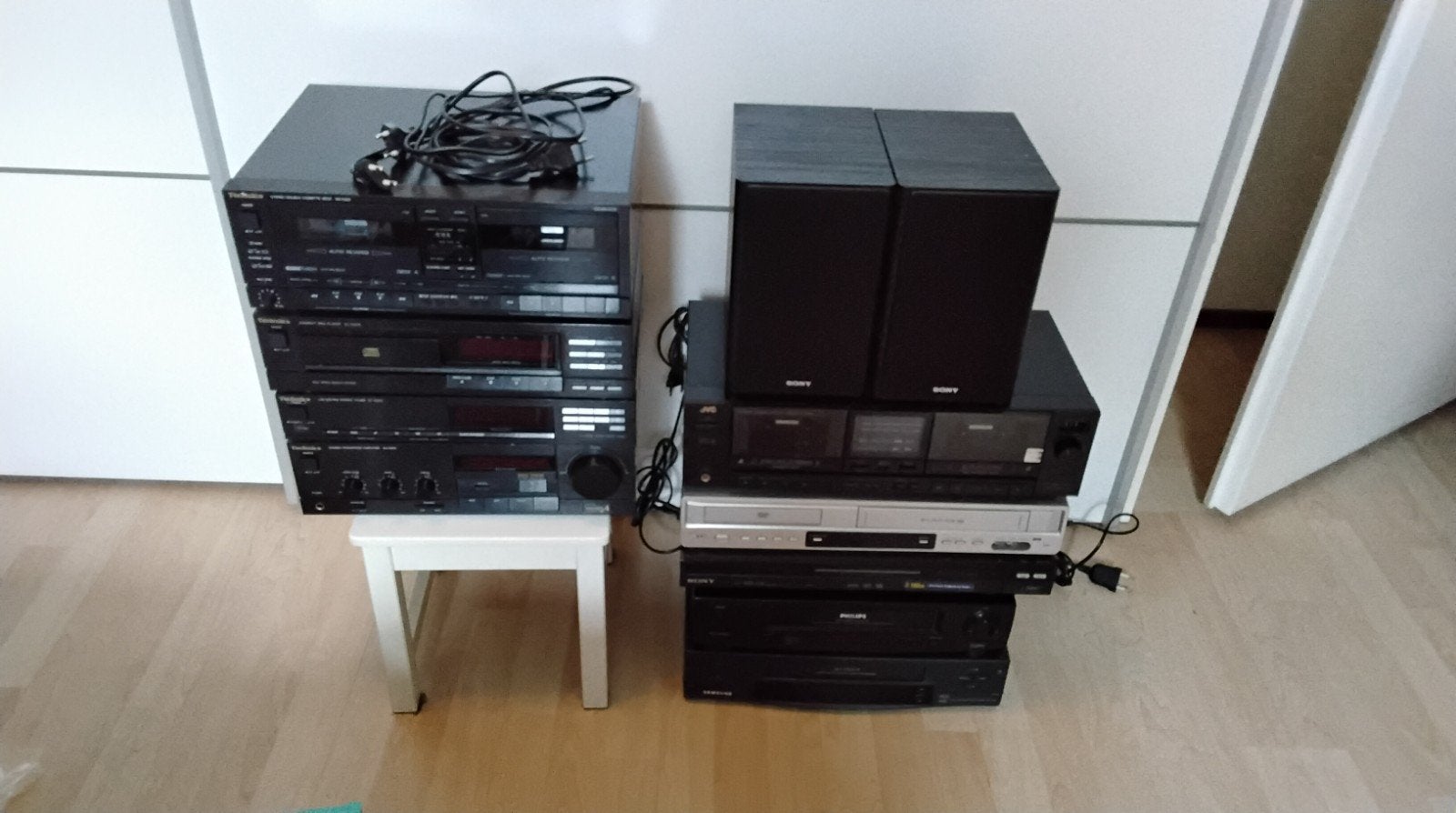 Diverse audio- en videocomponenten (Technics, JVC, Sony), Gebruikt, Ophalen, Overige merken, Cassettedeck