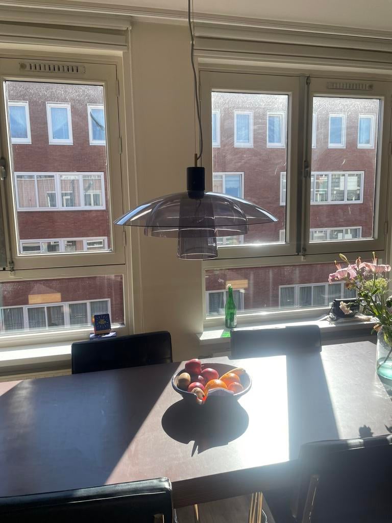 Glazen made plafond lamp, Ophalen, Zo goed als nieuw