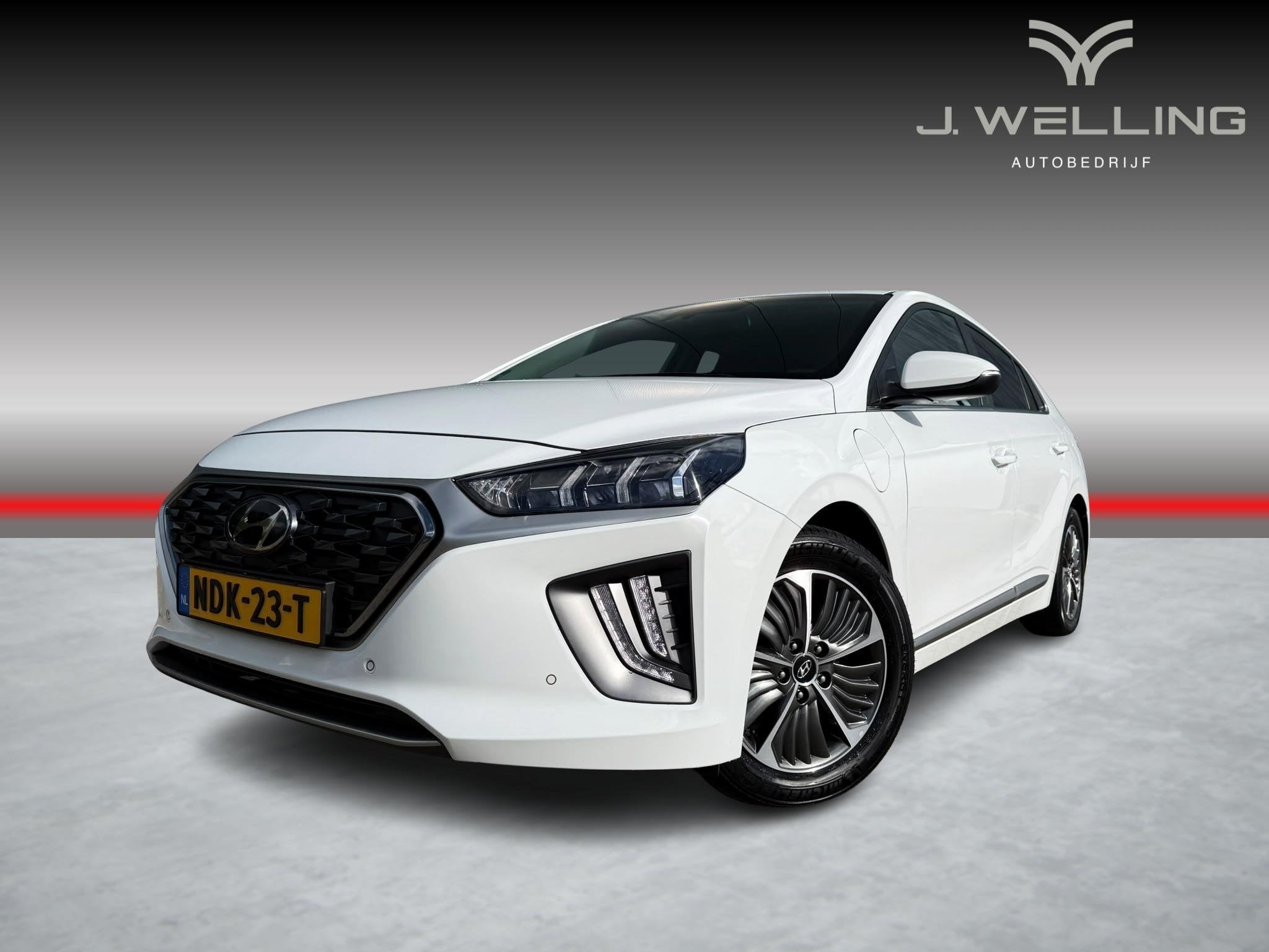 Hyundai IONIQ 1.6 GDi PHEV Premium leer memory acc, Auto's, Gebruikt, Wit, Plug-in hybride, IONIQ