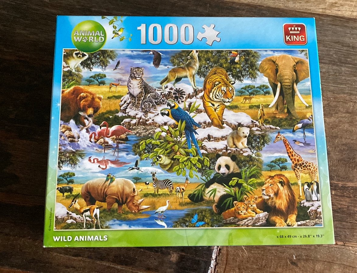 Animal world legpuzzel, Ophalen of Verzenden, 500 t/m 1500 stukjes, Zo goed als nieuw, Legpuzzel