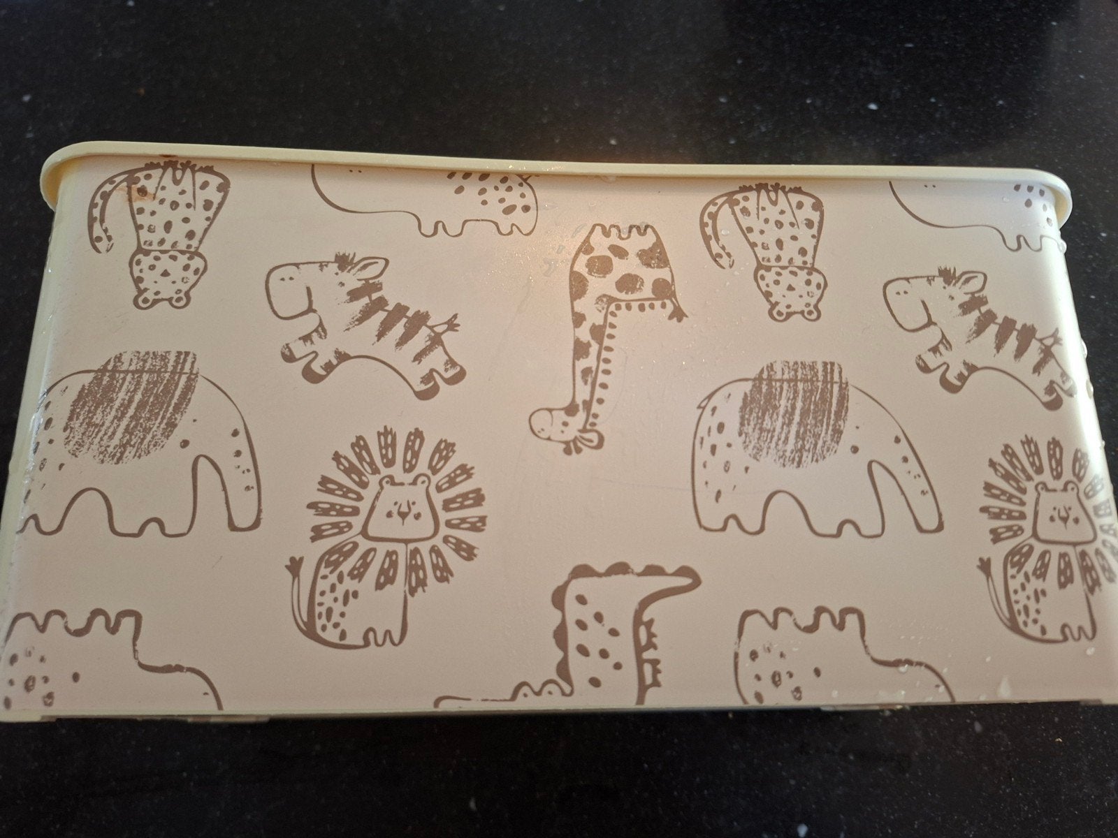 Opbergbakje met dierenprint, Ophalen of Verzenden, Gebruikt