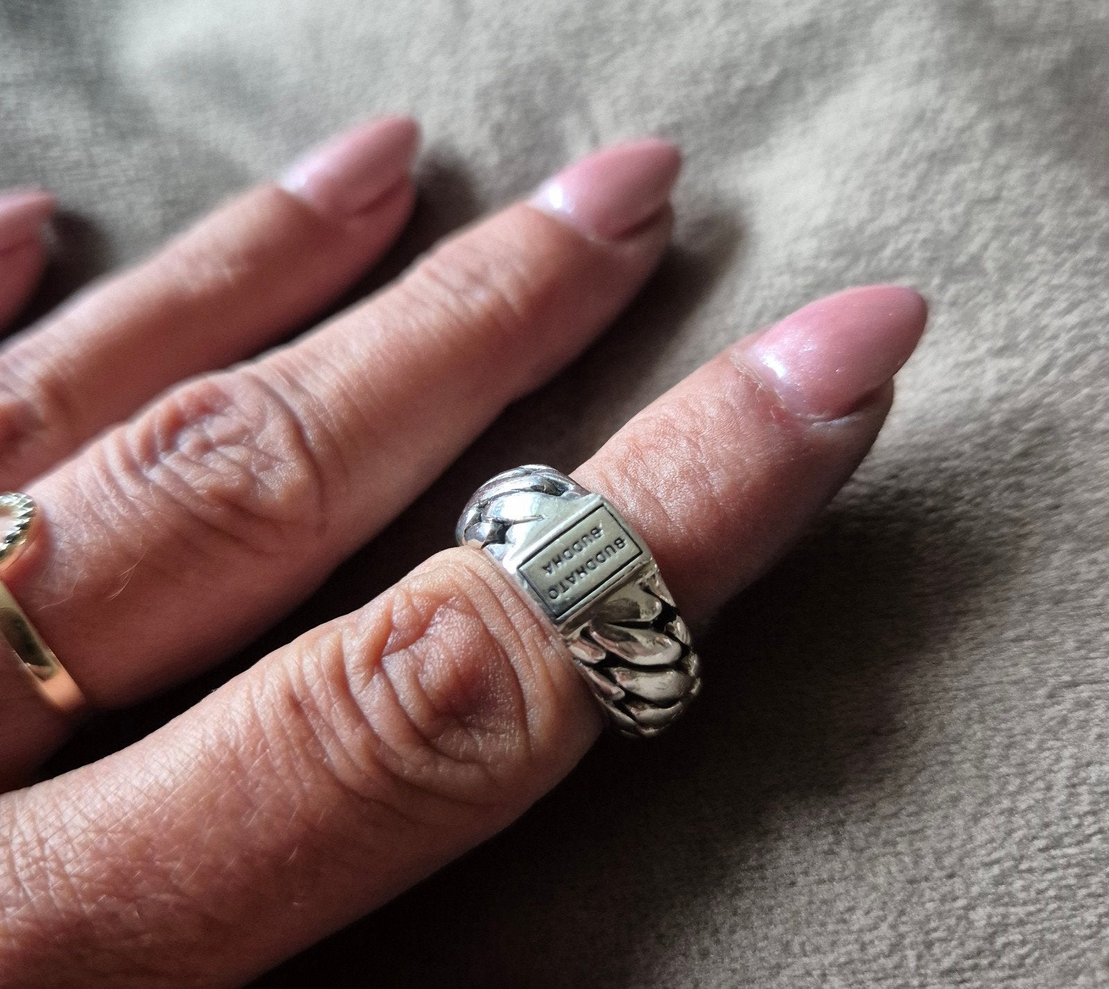 Buddha to Buddha Ben ring maat 16, Sieraden, Tassen en Uiterlijk, Ringen, Ophalen of Verzenden, Dame of Heer, Zilver, Zilver