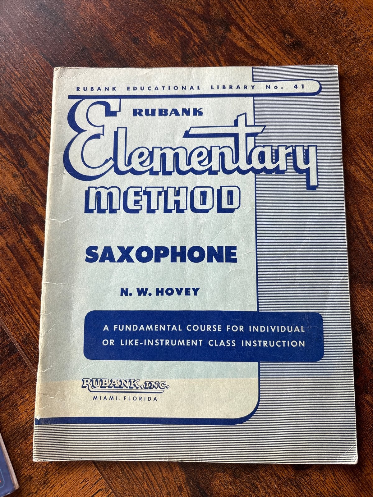 Rubank Elementary Method Saxofoon - N.W. Hovey, Gebruikt, Overige genres, Ophalen of Verzenden, Saxofoon