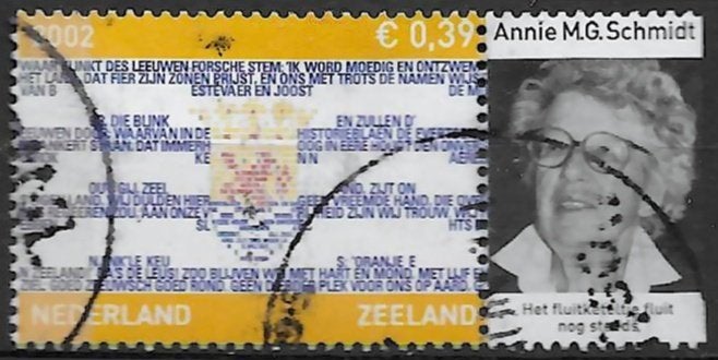 2002 | NVPH 2075 | Provincievlaggen en volksliederen |2-35|, Ophalen of Verzenden, Na 1940, Gestempeld