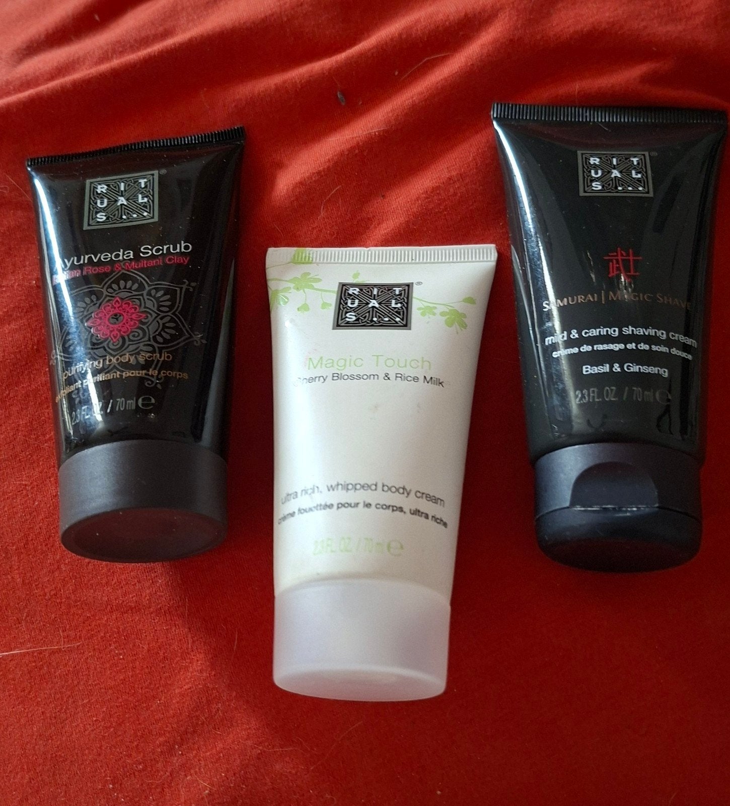 Rituals Bodyproducten Set: Scrub, Bodycrème, Scheercrème, Ophalen of Verzenden, Zo goed als nieuw, Bad & Douche