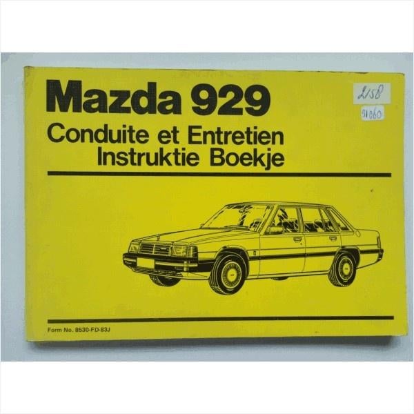 Mazda 929 Instructieboekje 1983 #1 Nederlands Frans, Ophalen of Verzenden