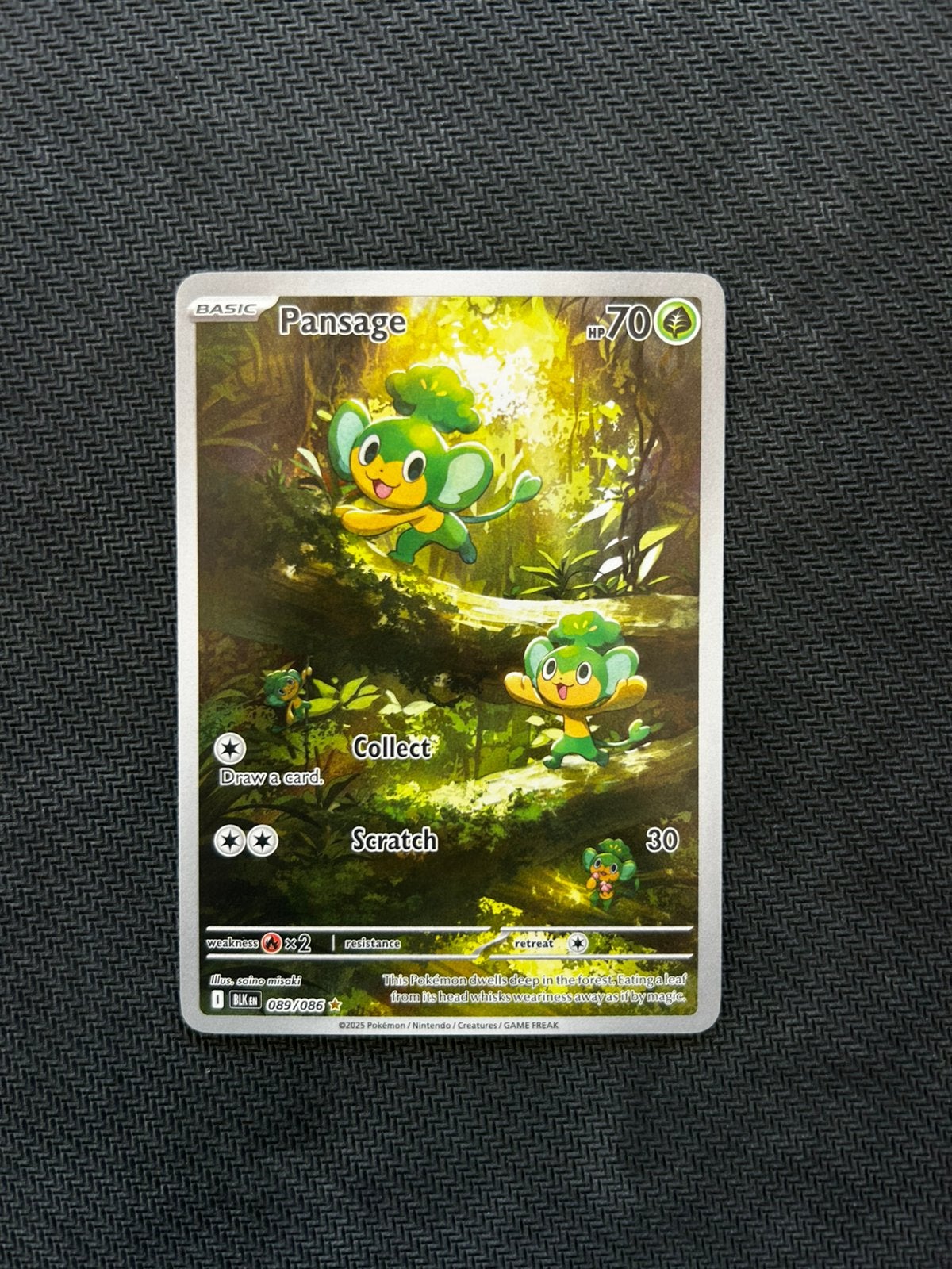 Pansage 089/086 Black Bolt, Ophalen of Verzenden, Zo goed als nieuw, Losse kaart, Foil