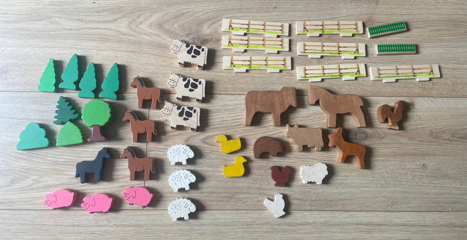 Set houten speeldieren, Ophalen of Verzenden, Gebruikt, Overige typen