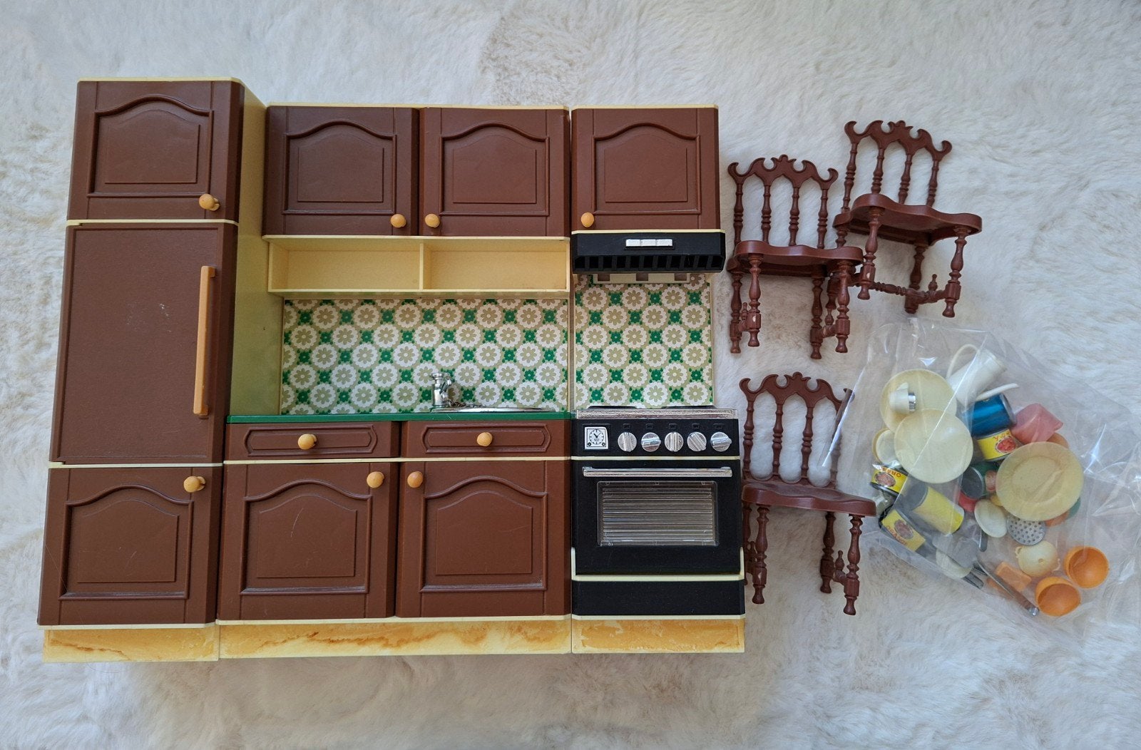 Vintage Fleur pop, Fleurpop, keuken met accessoires en stoel, Ophalen of Verzenden, Gebruikt, Toebehoren